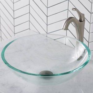 Kraus Glass Bathroom Sink 17 Inch Bathroom Sink NEW